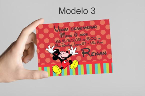 Convite 10x7 -mickey