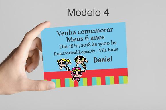 Convite 10x7 -menina Super Poderosas