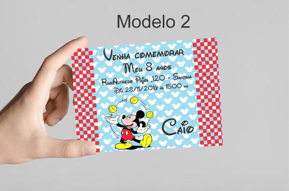 Convite 10x7 -mickey
