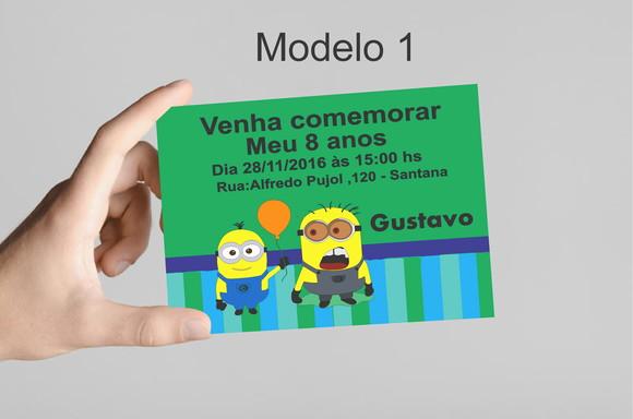 Convite 10x7 -minions