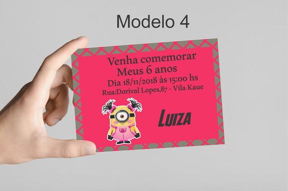 Convite 10x7 -minions