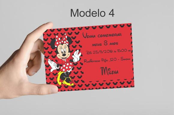 Convite 10x7 -minnie