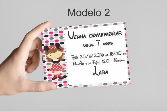 Convite 10x7 -minnie