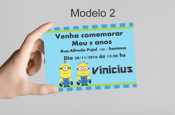 Convite 10x7 -minions