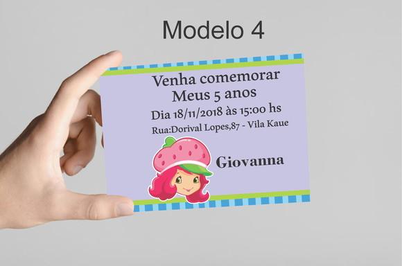 Convite 10x7 -moranguinho