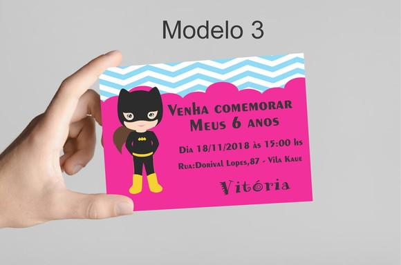 Convite 10x7 -mulher Gato