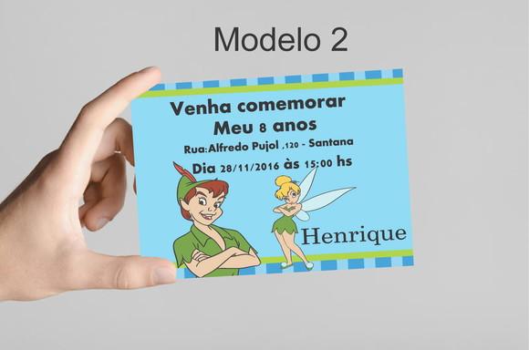 Convite 10x7 -peter Pan