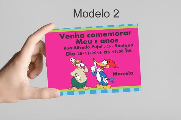 Convite 10x7 -pica Pau