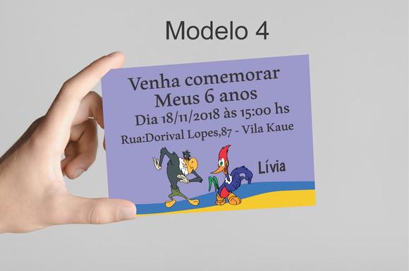 Convite 10x7 -pica Pau