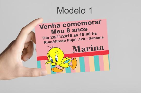 Convite 10x7 -piu Piu