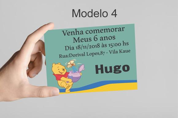 Convite 10x7 -pooh