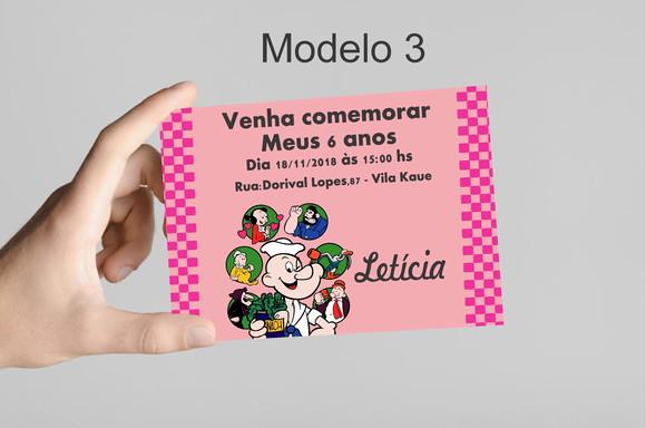 Convite 10x7 -popai