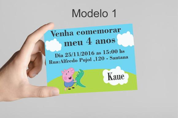 Convite 10x7 -porco