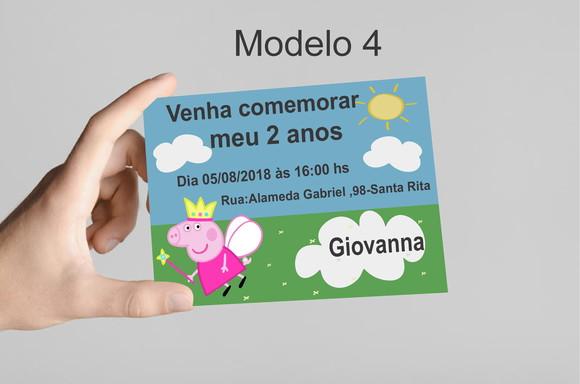 Convite 10x7 -porco