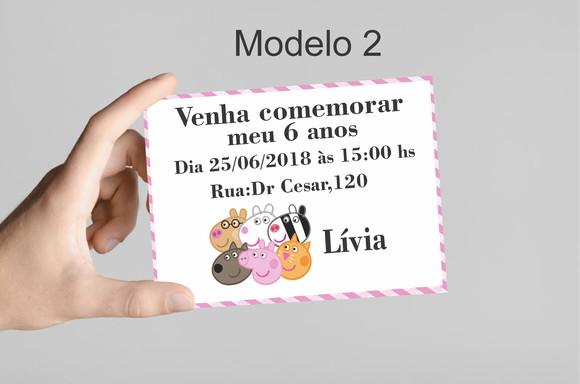 Convite 10x7 -porco