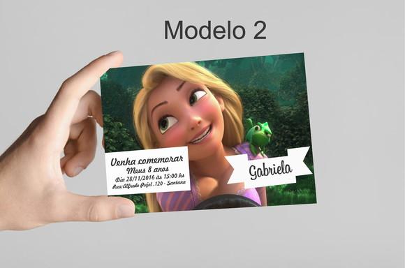 Convite 10x7 -rapunzel