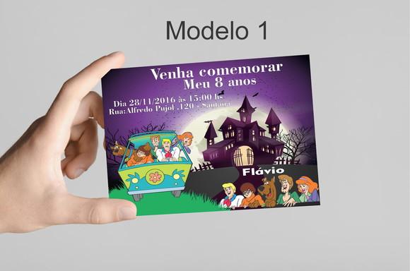 Convite 10x7 -scooby Doo
