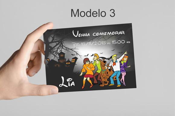 Convite 10x7 -scooby Doo