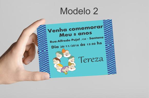 Convite 10x7 -sete Anões