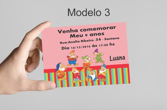 Convite 10x7 -sete Anões