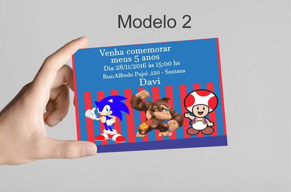 Convite 10x7 -sonic