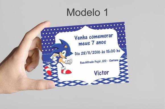 Convite 10x7 -sonic