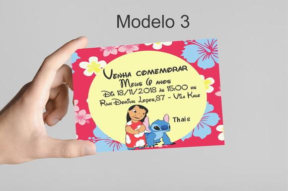 Convite 10x7 -stitch e Lilo