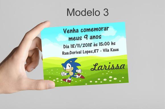 Convite 10x7 -sonic