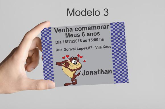 Convite 10x7 -taz Mania
