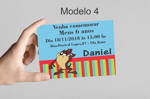 Convite 10x7 -taz Mania
