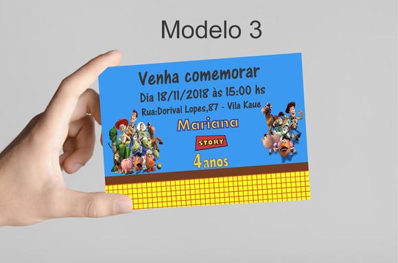 Convite 10x7 -toy Story