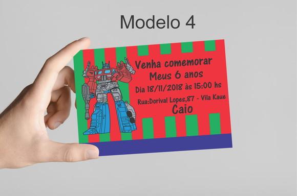 Convite 10x7 -transformers