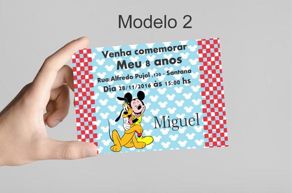 Convite 10x7 -turma do Mickey
