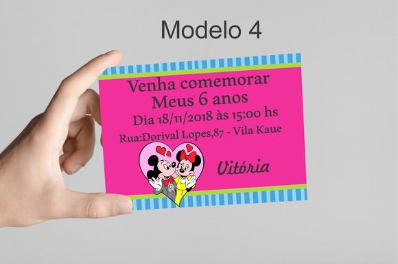 Convite 10x7 -turma do Mickey