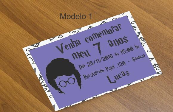 Convite 16x11 -harry Potter-modelo 2