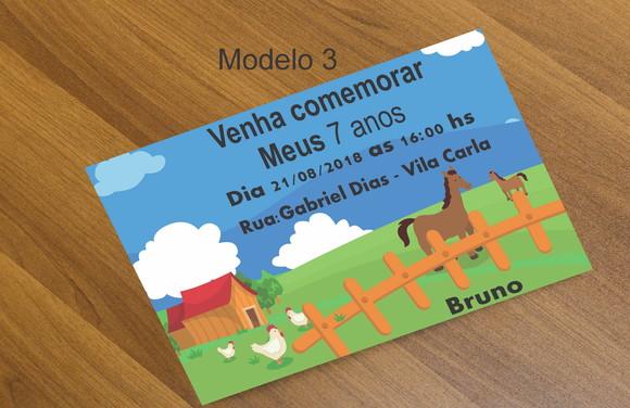 Convite 16x11 -fazendinha