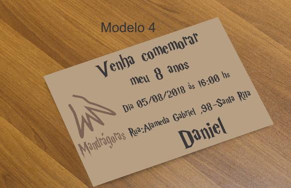 Convite 16x11 -harry Potter-modelo 2