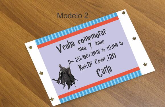 Convite 16x11 -harry Potter-modelo 2