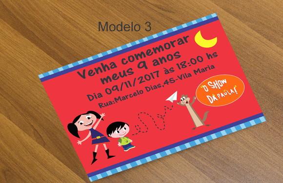Convite 16x11 -show da Luna