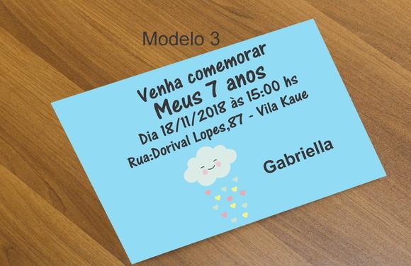 Convite 16x11 Cm-chuva de Amor