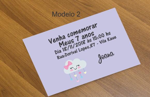 Convite 16x11 Cm-chuva de Amor
