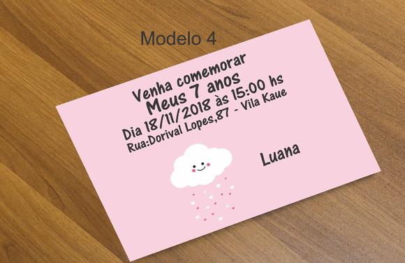 Convite 16x11 Cm-chuva de Amor