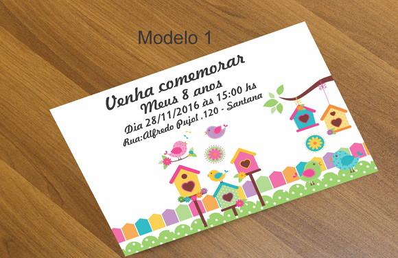 Convite 16x11 Cm-jardim Encantado