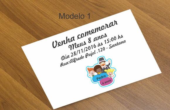 Convite 16x11 Cm-mundo Bita