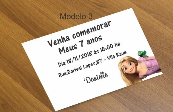 Convite 16x11 Cm-rapunzel
