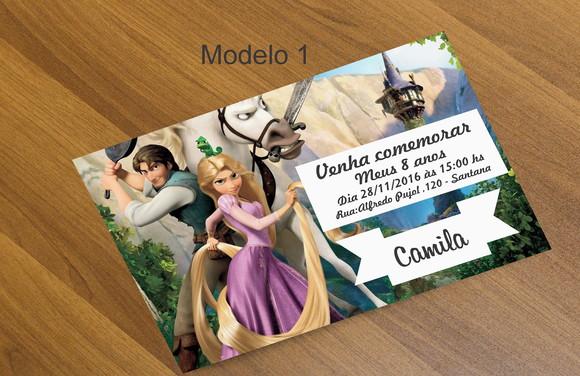Convite 16x11 Cm-rapunzel