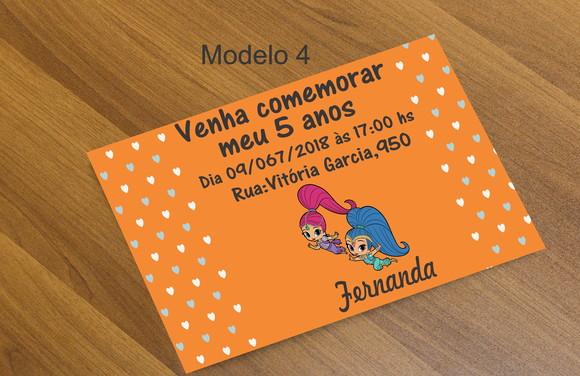 Convite 16x11 Cm-shimmer Shine