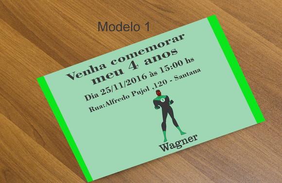 Convite 16x11 Lanterna Verde