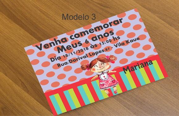 Convite 16x11-boneca