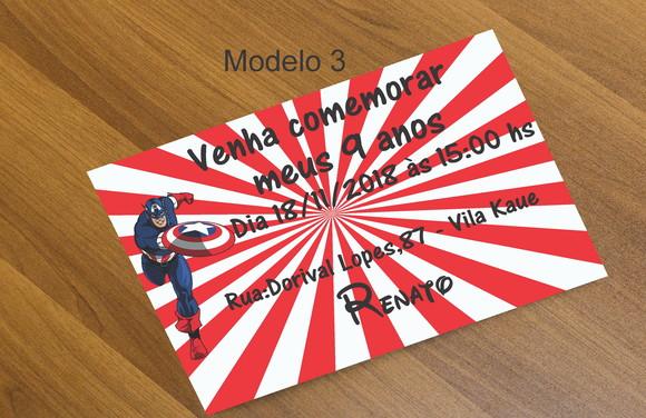 Convite 16x11-capitão America